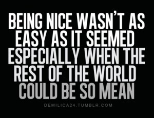 Being Nice...