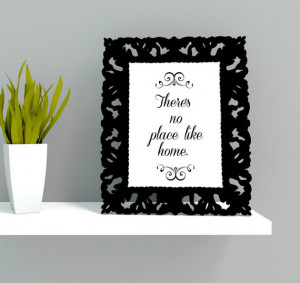 INSTANT quote. There's NO place like home. Inspiring words. Wall art ...