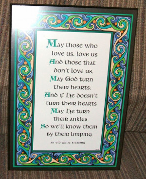 Gaelic Irish Blessing Plaque, Humorous