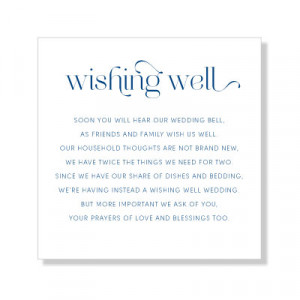 Wording For Wedding Wishing Well Portal