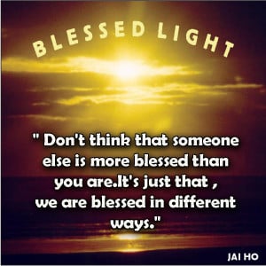 Motivational Quote on being blessed