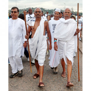 ... Gandhi Salt March for Non-Violence and Peace in Bhambayi, north of