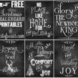 Chalkboard Christmas Printables