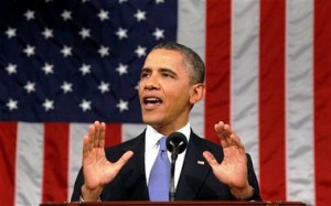 Barack Obama American flag SC