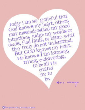 God knows my heart