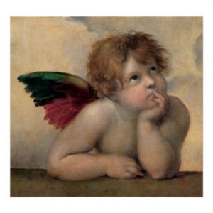 Cherub from Sistine Madonna by Raphael Posters