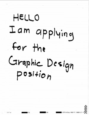The Designer's Cover Letter, Temporary Web Siter, and Scaring off ...