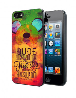 Adventure Time Jake The Dog Quote Galaxy Nebula iPhone 4 4S 5 5S 5C ...