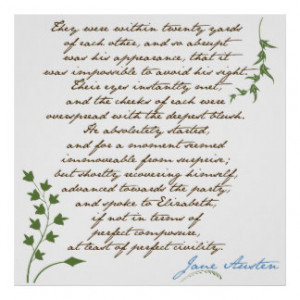 Jane Austen's Pride & Prejudice Quote #1 Poster