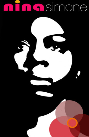 Nina Simone illustrated art poster.