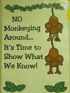 carte no monkeying around more classroom idea classroom decor monkey ...