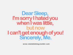 Dear Sleep