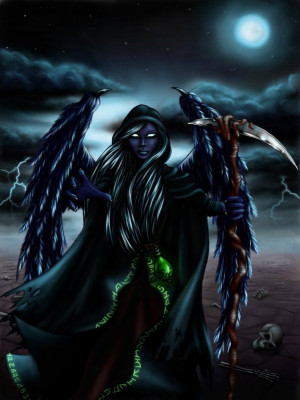 Grim Reaper / Angel of Death portrayed as an evil angel
