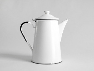 ... Enamel Coffee Pot - Mid Century, Retro, Tea Pot, Kitchen, Enamelware