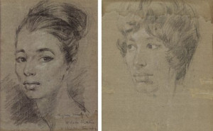 Left: Christine Keeler. Right: sketch of unknown woman, discovered on ...