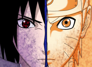 Naruto Vs. Sasuke (Re-drawn) by UchihaAvenger666