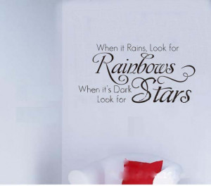 Rainbow Stars Quote Letter Elegant Room Decals Decor Mural Vinyl Wall ...