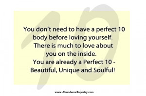 love is seeing the beauty perfection in yourself