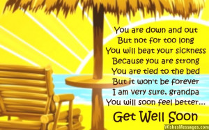Sweet get well soon greeting card poem for grandpa