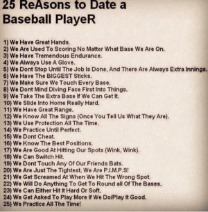 Baseb Players Humor, Date A Baseb Players, Funnies Baseb Quotes, Girls ...