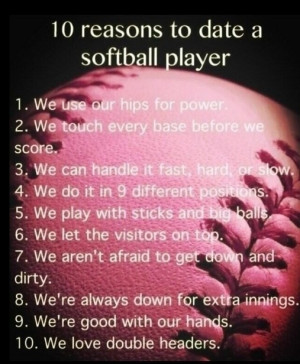 ... Quotes For Girls, Softball Players, 10 Reasons, Softball Quotes