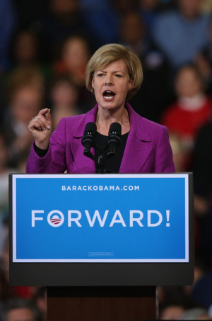 Tammy Baldwin U S Rep Tammy Baldwin D WI speaks to supporters at a