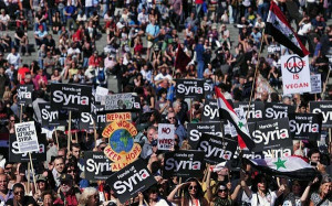 ... countries have been marching against a military intervention in Syria