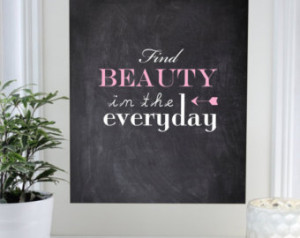 ... Typographic Print. Chalkboard. Inspirational Quote. Modern Wall Art