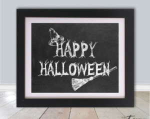... Halloween Party Decor, Chalkboard Quote, Fall Print, Autumn Decor DIY