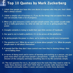 ... Quotes by Mark Zukerberg Fans | All Infographics | Leadership Advice