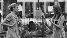 Greta Gerwig (Frances) and Mickey Sumner (Sophie) in Frances Ha.