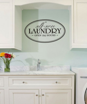 Self-Serve Laundry' Wall Quotes Decal