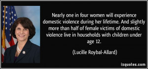 Nearly one in four women will experience domestic violence during her ...