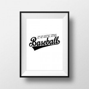 Baseball - Field Of Dreams Movie Quote Print Film Gift