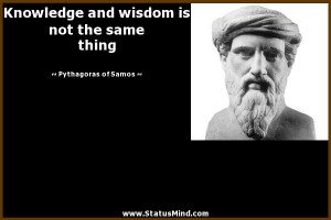 ... is not the same thing - Pythagoras of Samos Quotes - StatusMind.com