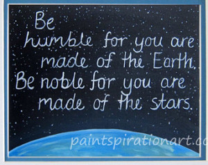Instant Download Be Humble Earth & Space Inspirational Quotes Original ...