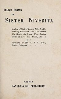 Select essays of Sister Nivedita 1911 title page