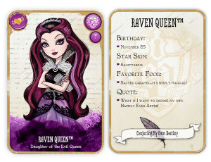 Picture of the Ever After High Cars where is the drawing of Raveen ...