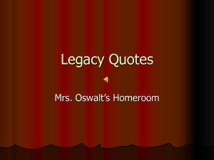 Legacy Quotes