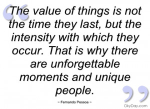 the value of things is not the time they fernando pessoa