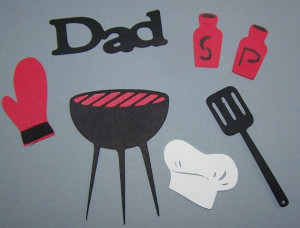 SCRAPBOOKING FATHER'S DAY CARDS | Die Cut Fathers Day Grill Set 7pcs ...