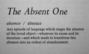 Roland Barthes's The Absent One