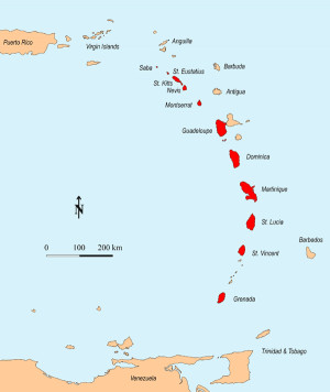 Map All Caribbean Islands