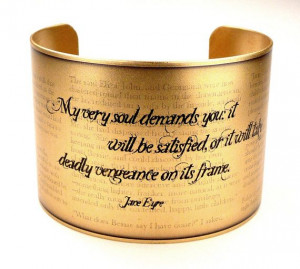 Jane Eyre Quote Brass Cuff Bracelet, Jane Eyre Jewelry, Charlotte ...