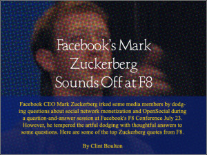 Next: Facebooks Mark Zuckerberg Sounds Off at F8 - Feel a Person >>