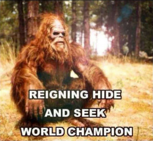 big foot reigning hide and seek world champion