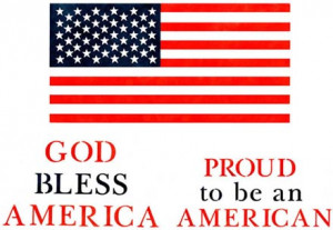 American Flag and Sayings Home Decor Stencil