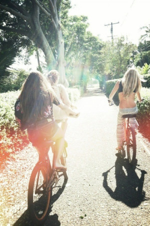 bicycle, bike, free time, freedom, friends, girls, ride, riding ...