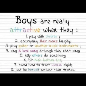 When Boys are attractive?