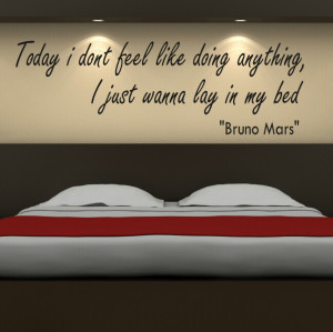 BRUNO MARS LAY IN MY BED decal wall art sticker quote transfer graphic ...